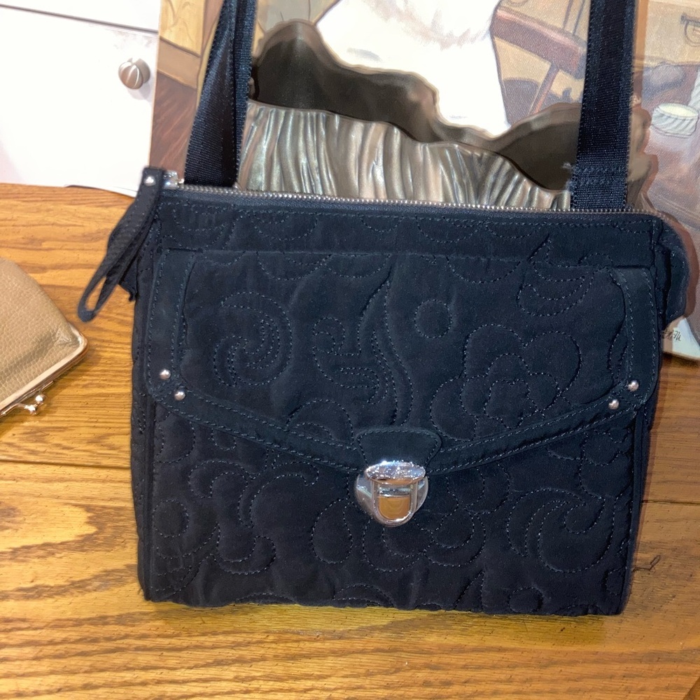 Vera Bradley Pushlock Crossbody Bag - Black - Like New